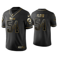 Men Los Angeles Rams #54 Golden Edition Vapor Limited Leonard Floyd Black Jersey