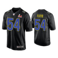 Men Los Angeles Rams #54 Leonard Floyd Super Bowl LVI Black Game Fashion Jersey