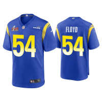 Men Los Angeles Rams #54 Leonard Floyd Super Bowl LVI Royal Game Jersey