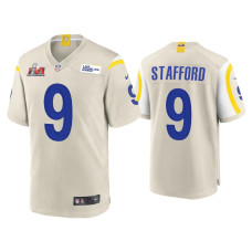 Men Los Angeles Rams #9 Matthew Stafford Super Bowl LVI Bone Game Jersey