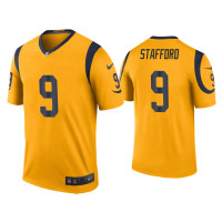 Men Los Angeles Rams #9 Color Rush Legend Matthew Stafford Gold Jersey