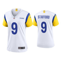 Women Los Angeles Rams #9 Matthew Stafford White Alternate Game Jersey