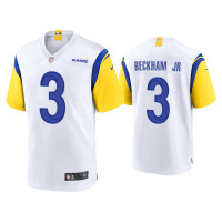 Men Los Angeles Rams #3 Odell Beckham Jr. White Alternate Game Jersey