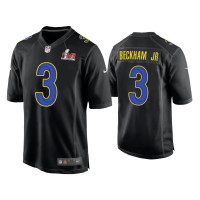 Men Los Angeles Rams #3 Odell Beckham Jr. Super Bowl LVI Black Game Fashion Jersey