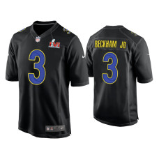 Men Los Angeles Rams #3 Odell Beckham Jr. Super Bowl LVI Black Game Fashion Jersey