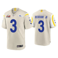 Men Los Angeles Rams #3 Odell Beckham Jr. Super Bowl LVI Bone Game Jersey