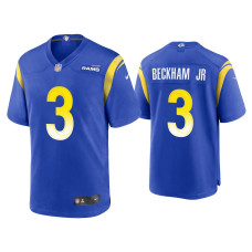 Men Los Angeles Rams #3 Odell Beckham Jr. Royal Game Jersey