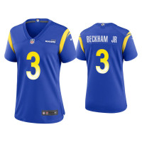 Women Los Angeles Rams #3 Odell Beckham Jr. Royal Game Jersey