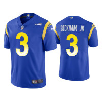 Men Los Angeles Rams #3 Odell Beckham Jr. Royal Vapor Limited Jersey