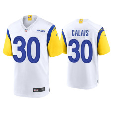 Men Los Angeles Rams #30 Raymond Calais White Alternate Game Jersey