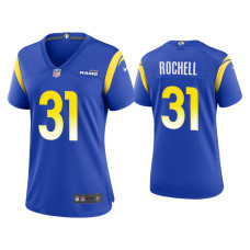 Women Los Angeles Rams #31 Robert Rochell Royal Game Jersey