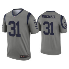 Men Los Angeles Rams #31 Robert Rochell Gray Inverted Legend Jersey