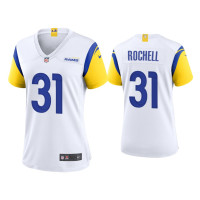 Women Los Angeles Rams #31 Robert Rochell White Alternate Game Jersey