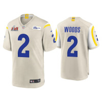 Men Los Angeles Rams #2 Robert Woods Super Bowl LVI Bone Game Jersey