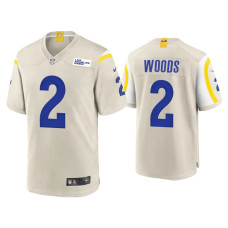 Men Los Angeles Rams #2 Robert Woods Bone Game Jersey