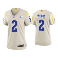 Women Los Angeles Rams #2 Robert Woods Bone Game Jersey