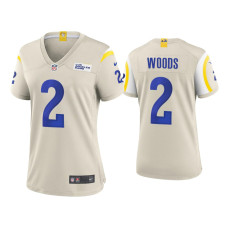 Women Los Angeles Rams #2 Robert Woods Bone Game Jersey