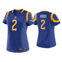 Women Los Angeles Rams #2 Robert Woods Royal Game Jersey