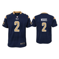 Youth Los Angeles Rams #2 Robert Woods Navy Game Jersey