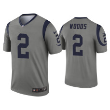 Men Los Angeles Rams #2 Robert Woods Gray Inverted Legend Jersey