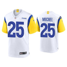 Men Los Angeles Rams #25 Sony Michel White Alternate Game Jersey