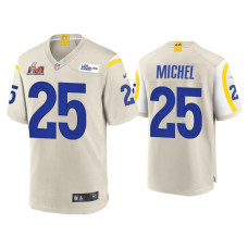 Men Los Angeles Rams #25 Sony Michel Super Bowl LVI Bone Game Jersey