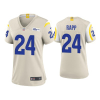 Women Los Angeles Rams #24 Taylor Rapp Bone Game Jersey