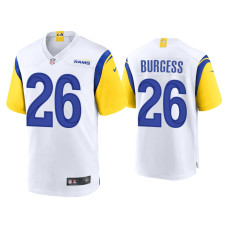 Men Los Angeles Rams #26 Terrell Burgess White Alternate Game Jersey