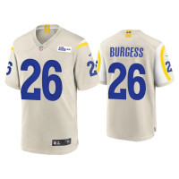 Men Los Angeles Rams #26 Terrell Burgess Bone Game Jersey