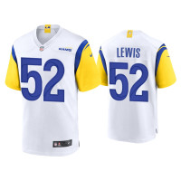 Men Los Angeles Rams #52 Terrell Lewis White Alternate Game Jersey