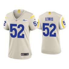 Women Los Angeles Rams #52 Terrell Lewis Bone Game Jersey