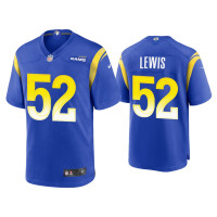 Men Los Angeles Rams #52 Terrell Lewis Royal Game Jersey