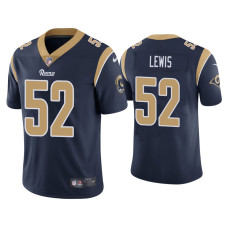 Men Los Angeles Rams #52 Terrell Lewis Vapor Limited Navy Jersey