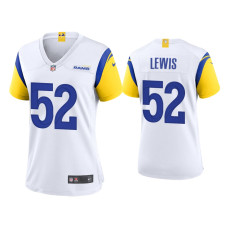 Women Los Angeles Rams #52 Terrell Lewis White Alternate Game Jersey