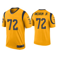 Men Los Angeles Rams #72 Color Rush Legend Tremayne Anchrum Jr. Gold Jersey