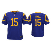 Youth Los Angeles Rams #15 Tutu Atwell Royal Game Jersey