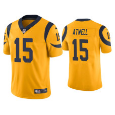 Men Los Angeles Rams #15 Color Rush Limited Tutu Atwell Gold Jersey