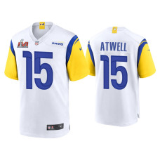 Men Los Angeles Rams #15 Tutu Atwell Super Bowl LVI White Game Jersey