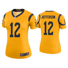 Women Los Angeles Rams #12 Color Rush Legend Van Jefferson Gold Jersey