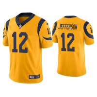 Men Los Angeles Rams #12 Color Rush Limited Van Jefferson Gold Jersey