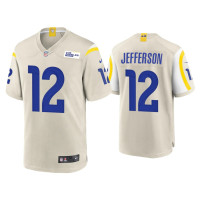 Men Los Angeles Rams #12 Van Jefferson Bone Game Jersey