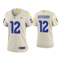 Women Los Angeles Rams #12 Van Jefferson Bone Game Jersey