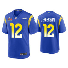 Men Los Angeles Rams #12 Van Jefferson Super Bowl LVI Royal Game Jersey