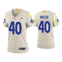 Women Los Angeles Rams #40 Von Miller Bone Game Jersey