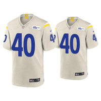 Men Los Angeles Rams #40 Von Miller Bone Game Jersey