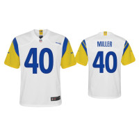 Youth Los Angeles Rams #40 Von Miller White Game Jersey