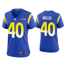 Women Los Angeles Rams #40 Von Miller Royal Game Jersey