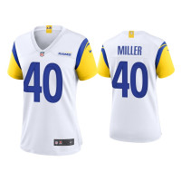 Women Los Angeles Rams #40 Von Miller White Game Jersey