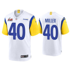 Men Los Angeles Rams #40 Von Miller Super Bowl LVI White Game Jersey