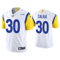 Men Los Angeles Rams #30 Raymond Calais Vapor Limited White Jersey